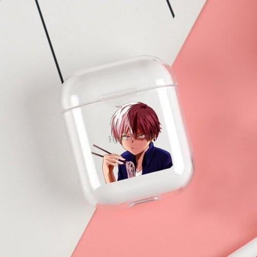 Shoto Todoroki soba My Hero Academia Cases For Apple AirPods 1 2 Case Clear Wireless Bluetooth Earphone Case Protective Shell
