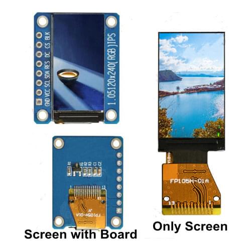 IPS 1.05 inch 13PIN HD TFT LCD Color Screen GC9A01 Controller 120(RGB)*240 SPI Interface