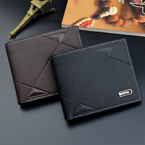 Men Casual Wallets Credit ID Card Holder Wallet Masculina Billetera Hombre Men Short Purse Male Money Slim Uomo Porte Slim