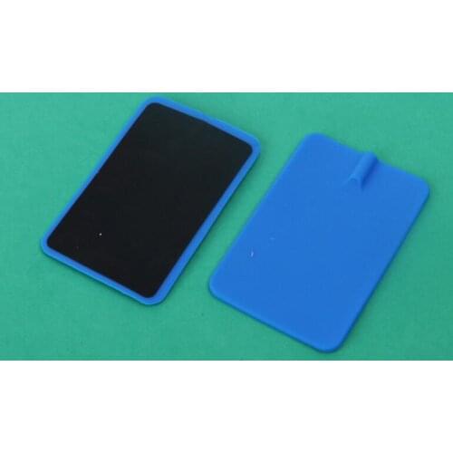 12pcs blue Reusable Rectangular electrode pads Non Gelled Carbon Rubber Electrodes for EMS & Tens Microcurrent with 2.0 7*11cm