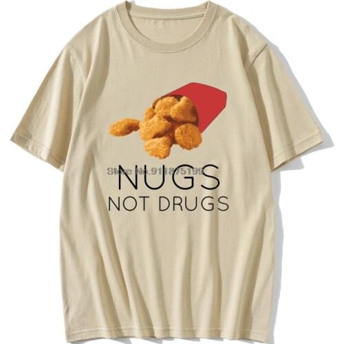Nugs Not Drugs T-shirt Men Fast Food Tshirt Popcorn Chicken Eater T Shirt 2021 Hiphop Summer Tops 3XL Tees College Streetwear