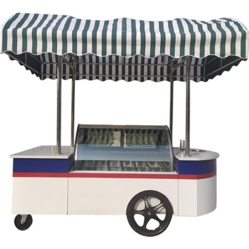 Air Cool Ice Cream Cart Kiosk With Display Freezer CFR BY SEA