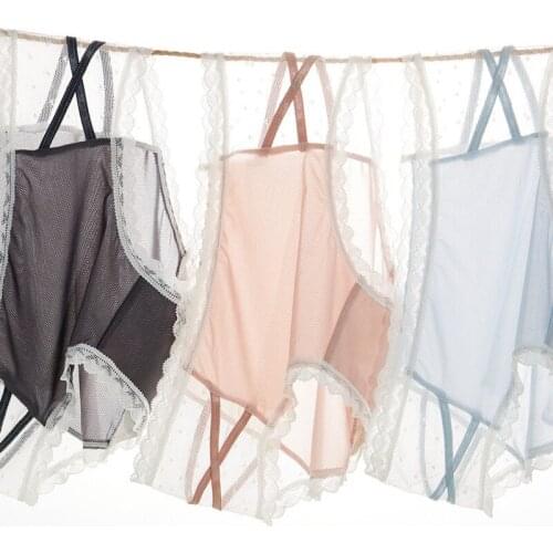 Girls' sweet lace underwear womens hollow out tangas women sexy cotton crotch soft lace ladys briefs kawaii lenceria femenina