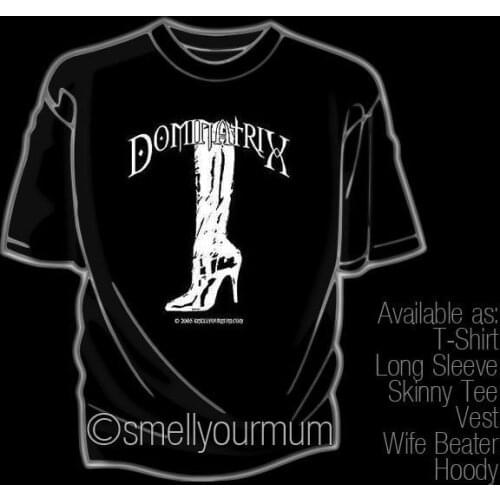 Fashion 2019 Top Tee Mens DOMINATRIX T-Shirt FETISHSTILET TO SEXY GLAM S 3XL Print