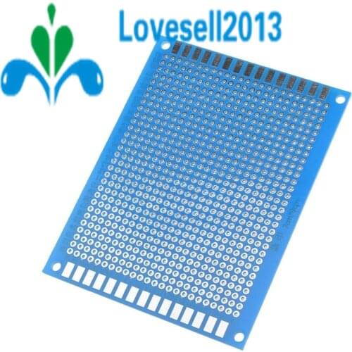 2PCS 7x9 cm Single Side Prototype PCB Tinned Universal Breadboard 70mmx90mm FR4