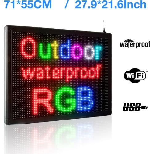 P10 71x55cm RGB LED Pharmacy Open Sign Outdoor Waterproof Cross Advertising Display Board for Medicine Drugstore Chemist Clinic