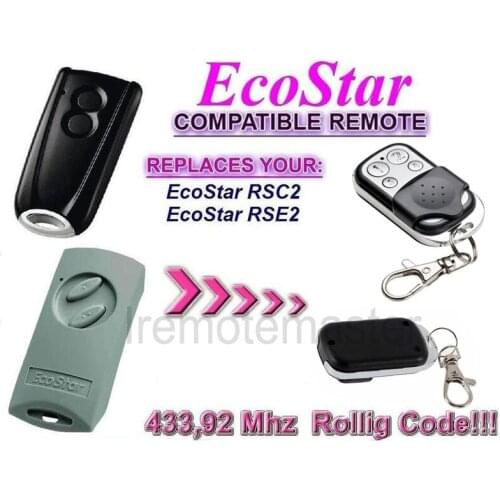 2pcs Garage remote for Ecostar RSE2 RSC2 Handsender 433 Mhz rolling code high quality beautiful