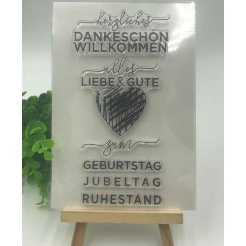 LOVE LIEBE Clear Stamps Scrapbook Paper Craft Clear stamp scrapbooking X0211