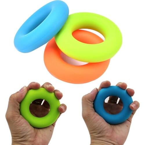 Silica Gel Portable Hand Grip Gripping Ring Carpal Expander Finger Trainer Grip Strength Rehabilitation Pow Stress Ring Ball