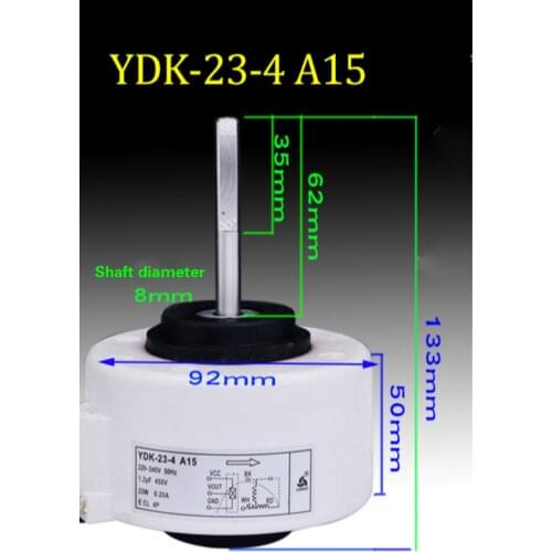 Applicable Chigo 2P hang air conditioning indoor plastic motor YDK-23-4 A15 original long axis reverse 23W