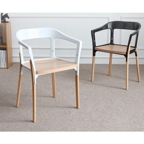 Modern design fashion Steelwood Chair Steel +Wood Chair Classic Modern Standard Steel and Wood Chair modern home Furniture Chair