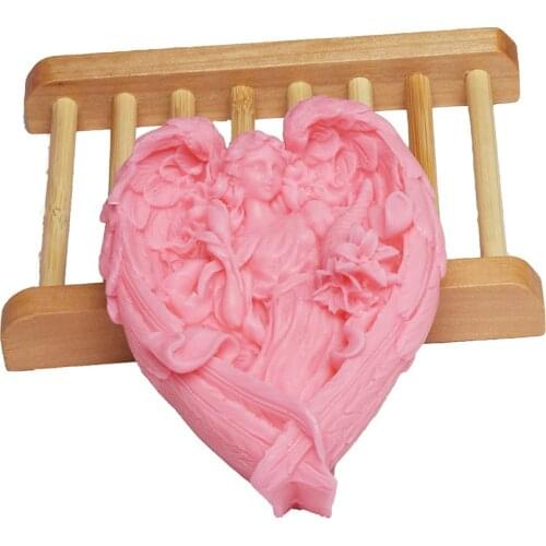 Sleeping Angel On Wings Soap Silicone Mold for Handmade Candle DIY Chocolate Fondant Pastry Cake Dessert Decoration Kitchenware