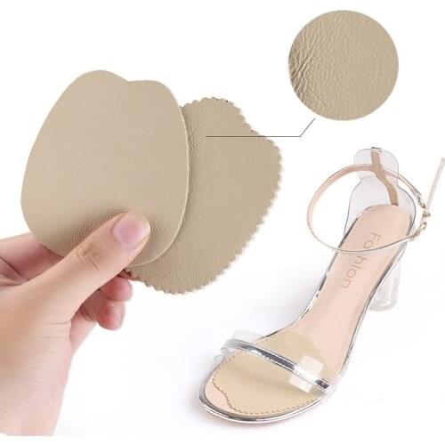 Cowhide Forefoot Pad High-heeled Shoes Insoles Non-slip Anti-pain Comfortable Breathable Sweat-absorbent Anti-wear Foot Pad Care