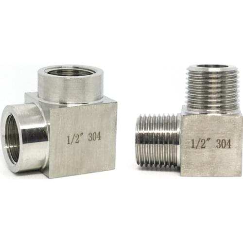 1/8" 1/4" 3/8" 1/2" 3/4" 1" BSPP Female Elbow Angle 90 Deg Coupler 304 Stainless Pipe Fitting Water Gas Propane