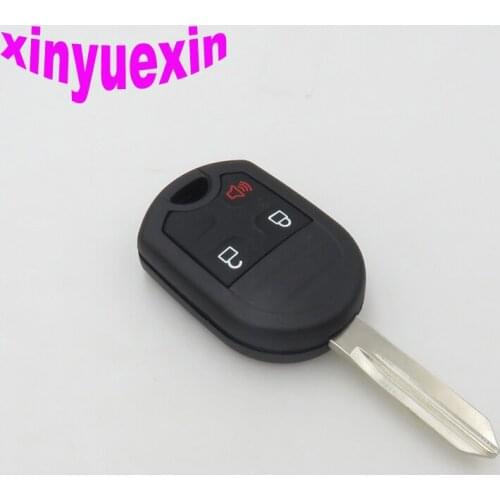 XinYueXin Folding Remote Key Shell Fob Cover For Ford Edge Explorer Flex Focus Taurus Escape No Chip Replacement Key 3 Buttons