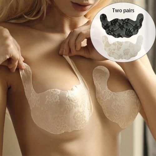 1/2 Pair Women U Shape Adhesive Bra Disposable Breast Petals Push Up Bra Pads Invisible Strapless Breast Lift Tape Sexy Bralette