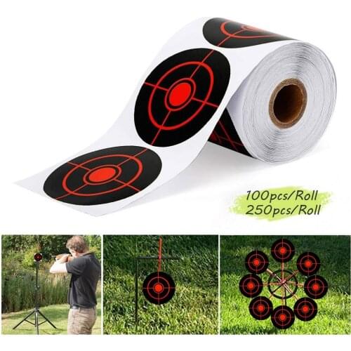 100/250Pcs Roll Round Designs Shooting Splatter Target Stickers Adhesive Seal Labels For Envelope Cards Gift Package Decor