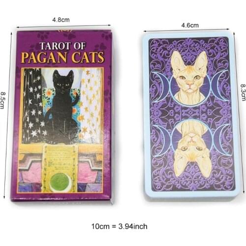 78 Cards Deck Tarot Of Pagan Cats Full English Family Party Board Game Oracle Cards Astrology Divination Fate Card Dropship