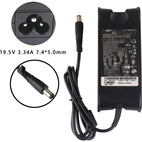 19.5V 3.34A 65W AC DC Adapter For Dell Latitude E6500 E5400 E5500 E4300 E6400 Laptops New Genuine Power Supply