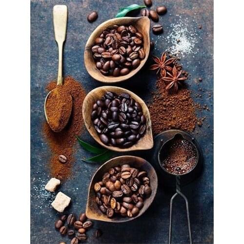 DIY Diamond Embroidery Coffee Scenery Cross Stitch 5D Diamond mosaic landscape diamond painting rhinestones Christmas gift