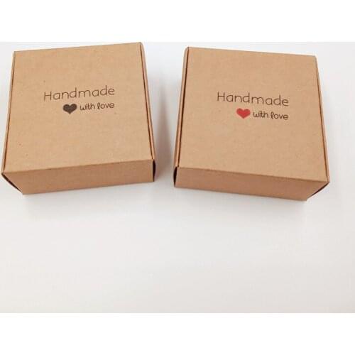 Free shipping 25pcs/lot Kraft Packaging Paper Box Lovely Handmade Soap Boxes Small Jewelry Accessories Favor Boxes