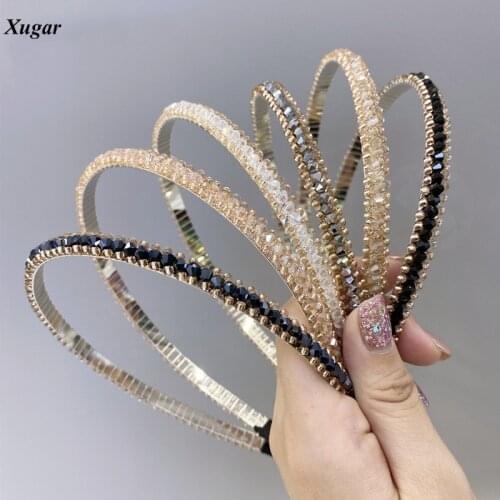 Shiny Luxury Rhinestone Headbands For Women Fashion Fully Crystal Hairbands Girls Hair Hoop Headwear Female Hair Accessories