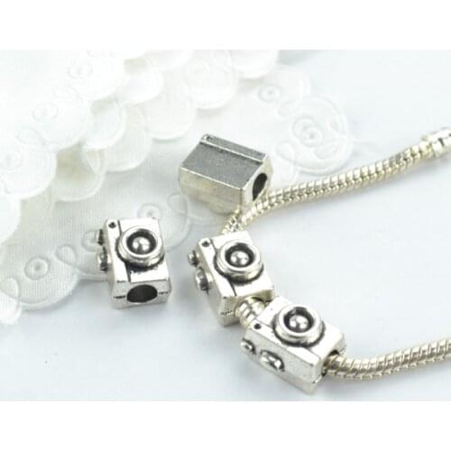 10 pcs Tibetan Silver camera metal Beads Fit For European Charm Bracelet Jewelry Making DIY Jewelry Findings Handmde 18144