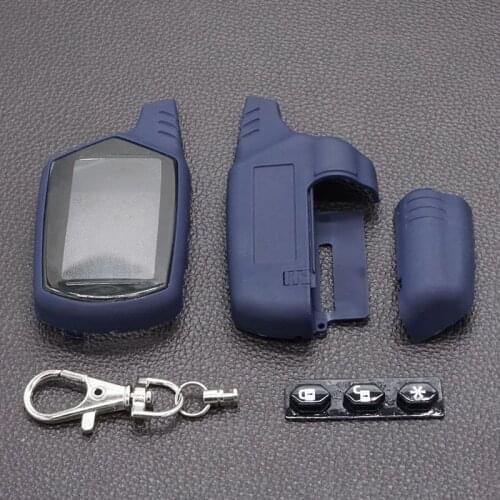 Russia A91 Case Keychain for Starline A91 B9 B6 A61 2 way Car Anti-theft Alarm System LCD Remote Control Key Fob Chain