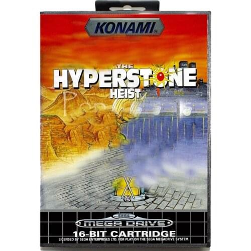 The Hyper Stone Heist with Box for 16 bit Sega MD Game Card for Mega Drive for Genesis Video Console