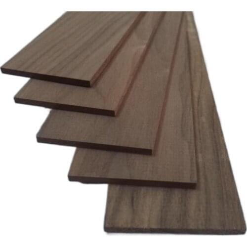 Custom Natural Genuine Black Walnut Wood Bar DIY Material 60/100/150/200/250/300/350/400/450/500 x 60mm 1-5mm Thick