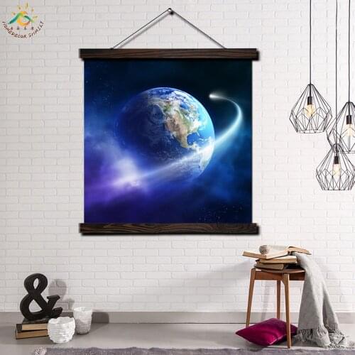 Space Landscape Single Modern Wall Art Print Pop Art Picture And Poster Frame Hanging Scroll Canvas Painting Home Decor Planet
