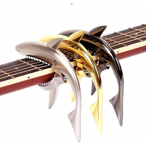 Guitar Capo Tuner Zinc Alloy Shark Acoustic Classic Electric Guitarra Clamp Musical Instrument Accessory Capo For Tone Adjusting