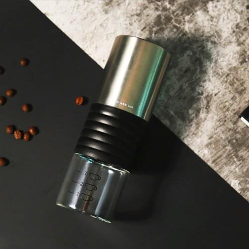 Coffee Grinder with Cup Scale Electric Coffee Maker Machine Automatic Portable Coffee Bean Grinding for Travel USB Rechargeable