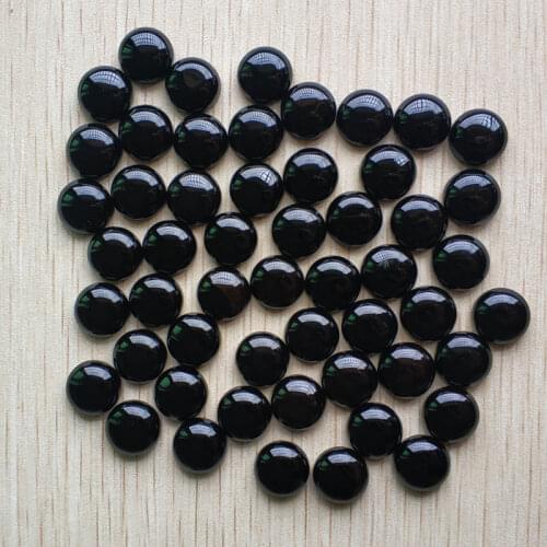 12mm fashion high quality natural black onyx round CABOCHON beads for jewelry Accessories making wholesale 50pcs/lot free