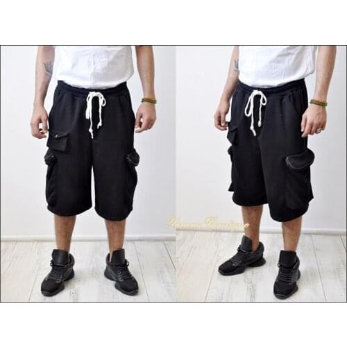 Summer Europe and America Street Hip-hop Loose Multi-Bag Tooling Pocket Pants Shorts / Sports Shorts Tactical Cargo Short