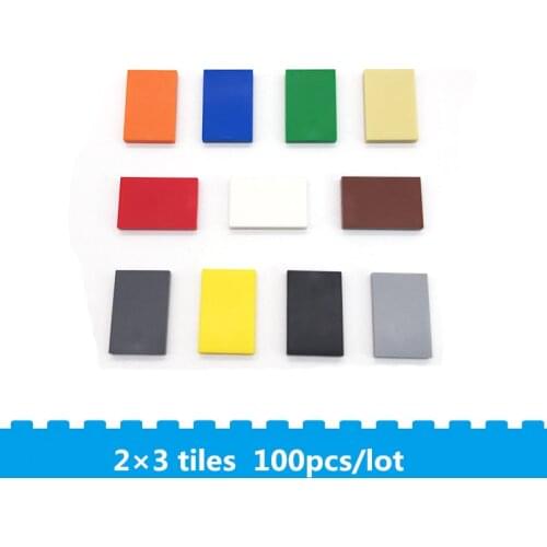 Mosaic small particles building blocks 2×3 tiles compatible with others acessories part Enlighten education toys for children
