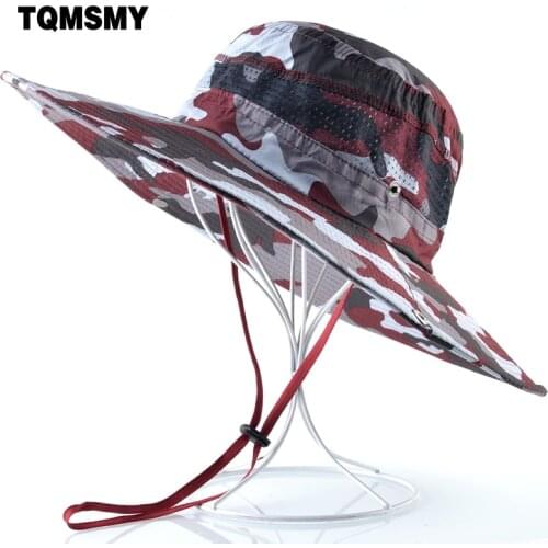 Fashion Tactical Camouflage sun hats for men Outdoor Fishing cap Wide Brim Anti-UV caps women camping hat Summer Hiking bone