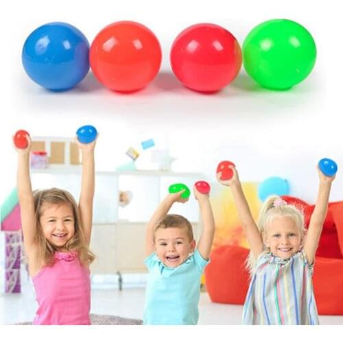 Soft Squeeze Toy Cute Stick Ball Stick Wall Ball Toys Anti Stress Sticky Squash Ball Squishy Toys luminescent Stiky Target Ball