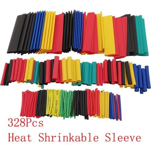 Heat Shrinking Tube Kit Assorted Polyolefin Insulated Heat Shrink Sleeve Tubing Wire Cable Wrap Krimpkous Shrinkable 2:1