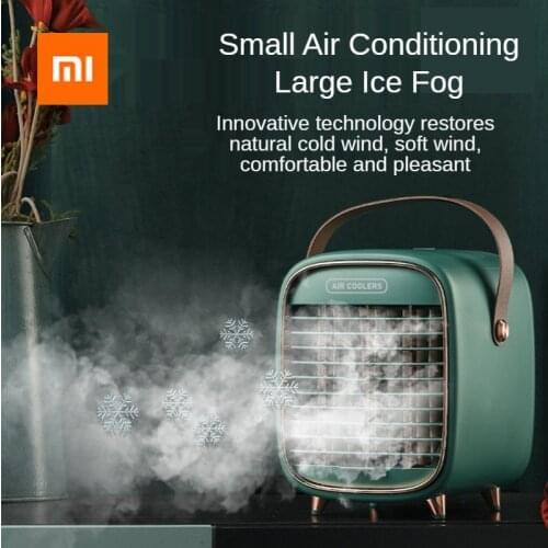 Xiaomi Desktop Water Cooling Fan Ultrasonic Atomization Ice Mist USB Rechargeable Air Conditioner Electric Fan for Home Office