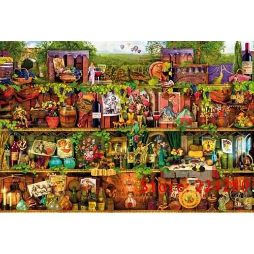 New Needlework,Rich wine Shelf Cross sttich Scenery Handmade 14CT Canvas DIY,Cross-stitch kits,For Embroidery Art Home Decor