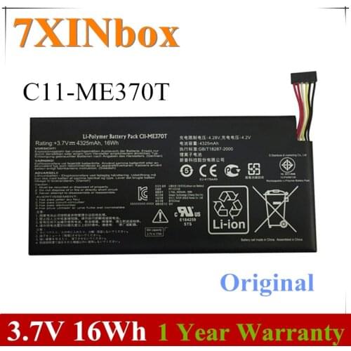 7XINbox 3.7V 16wh 4325mAh Original C11-ME370T Laptop Battery For ASUS Google nexus7 nexus 7 1 Generation C11 ME370T
