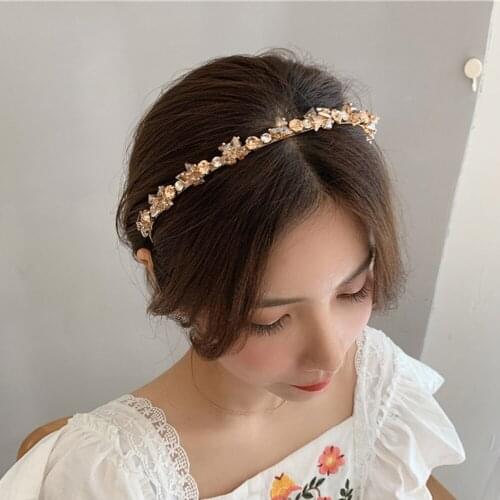 Retro Style Women Shiny Rhinestone Headbands Elegant Trendy Hair Hoop Thin Hairband Female Hair Accessories