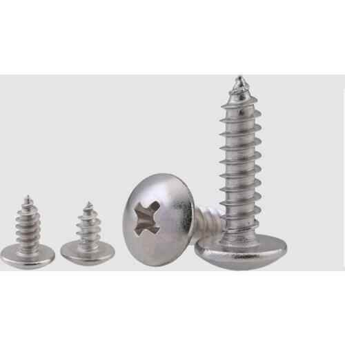 M4 stainless steel phillips screws self-tapping umbrella head screw cross wood bolt furniture decoration bolts 10-30mm length