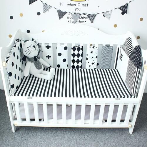 Nordic style baby bed cotton guardrail bumper baby bed around baby bed crash bumper