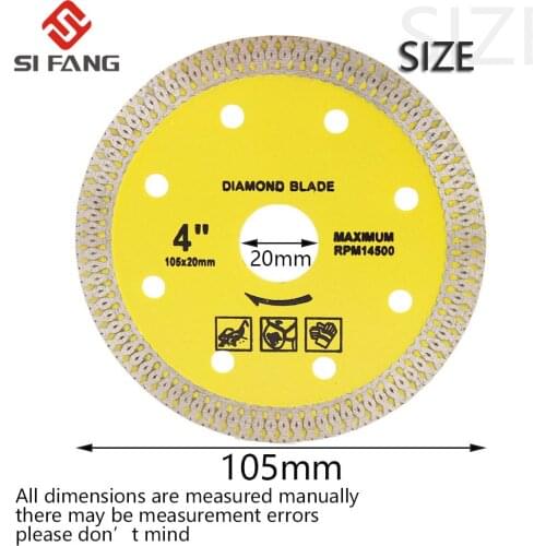 105mm/115mm/125mm/180mm/230mm super thin diamond cutting disc Turbo rim segment diamond Saw Blades for cutting porcelain tiles