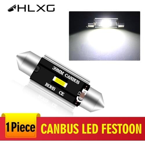 39MM festoon CANBUS Error Free interior WHITE car styling Accessories Reading License Plate Light Dome Signal Lamp 12V hlxg 1pcs