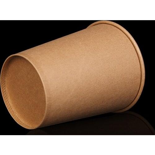 20pcs/pack 420ml Thick Kraft Paper Cups Disposable Cups Tea Coffee Cups Drinking Accessories Party Supplies