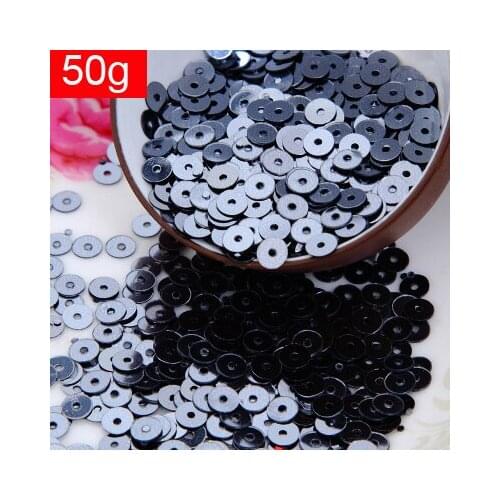 2017 New-50g(10000pcs) 4mm Flat Round Loose Sequins Paillettes Sewing Wedding Craft Good Quality 7# Grey Apparel Sewing