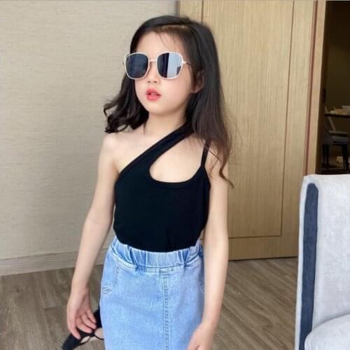 2021 hot sale girls t-shirt cotton summer fashion girls top 4-9t B149